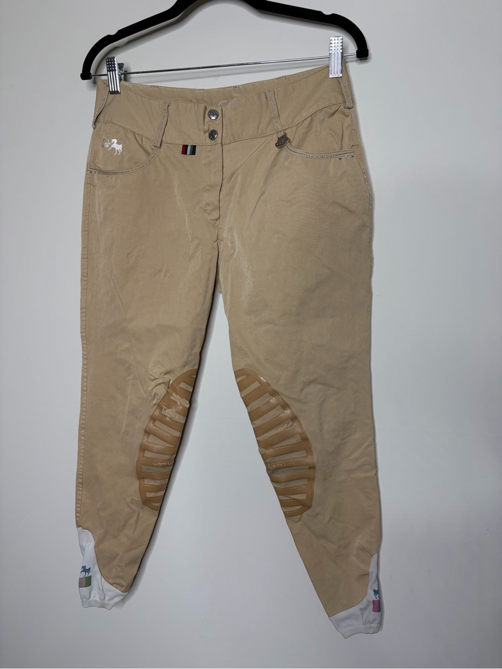 Beige tan equestrian Horse Riding pants equine couture